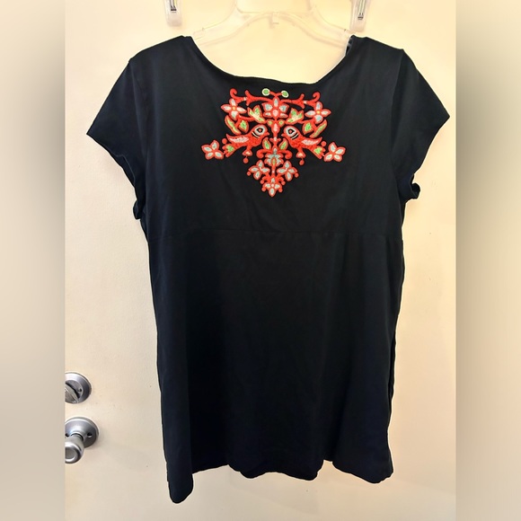 Vintage Johnny Was Embroidered Top with Pockets Size XL - Picture 7 of 7